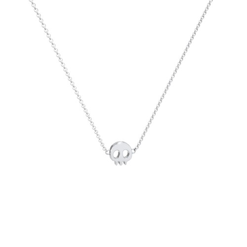 Skull Charm Necklace – Sterling Silver