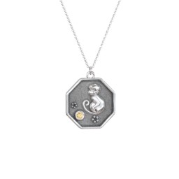 Year of the Monkey Engravable Zodiac Medallion Necklace