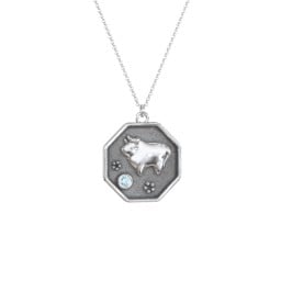Year of the Ox Engravable Zodiac Medallion Necklace