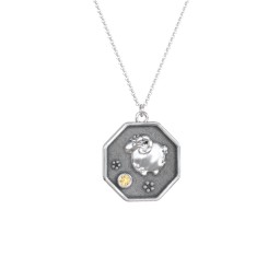 Year of the Ram Engravable Zodiac Medallion Necklace