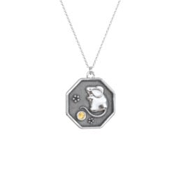 Year of the Rat Engravable Zodiac Medallion Necklace