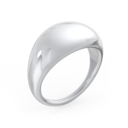 Medium-Sized Dome Statement Ring in 925 Sterling Silver