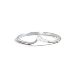 Dainty Contour Band with Graduated Accents
