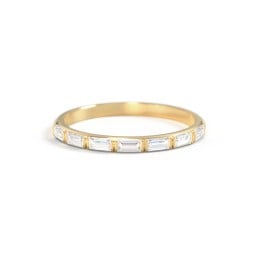 Baguette Half Eternity Stackable Band