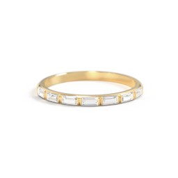 Baguette Half Eternity Stackable Band