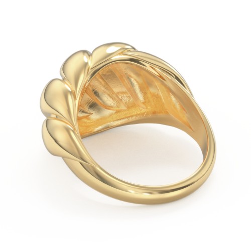 Chunky Croissant Dome Ring – Vermeil