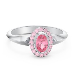 "Royal" Bezel Set Oval Cluster Ring