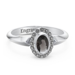 "Royal" Bezel Set Oval Cluster Ring