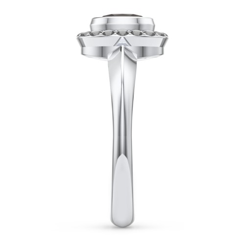 "Royal" Bezel Set Oval Cluster Ring