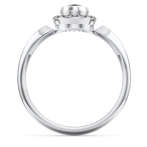"Royal" Bezel Set Oval Cluster Ring