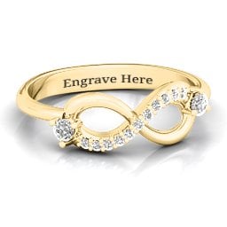 Double Stone Infinity Accent Ring