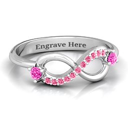 Double Stone Infinity Accent Ring