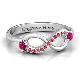 Double Stone Infinity Accent Ring
