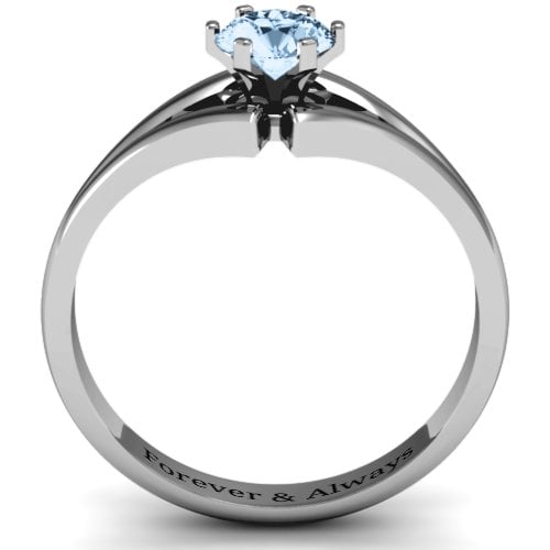 Solitaire Split Shank Ring