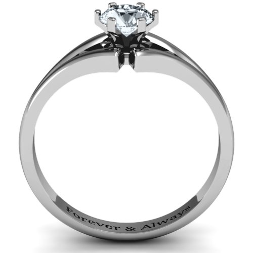Solitaire Split Shank Ring