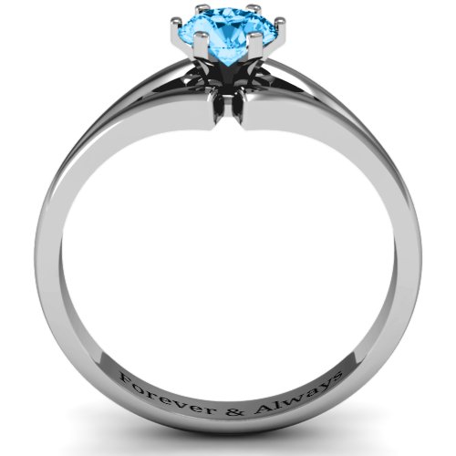 Solitaire Split Shank Ring