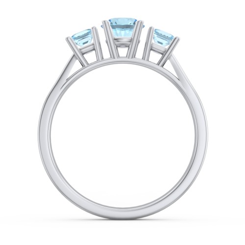 Three Stone Eternity with Princess Accents Ring