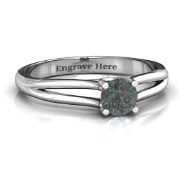 Split Shank Solitaire Ring