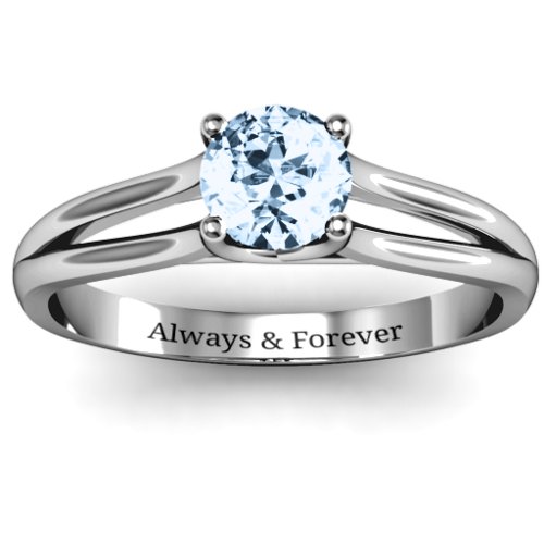 Split Shank Solitaire Ring