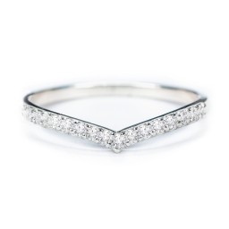 Tiara Accented Stacking Band in 925 Sterling Silver with Amethyst Premium Zirconia