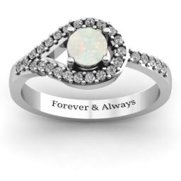 Asymmetrical Wrap Knot Ring