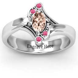 Fancy Oval Asymmetrical Ring