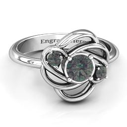 Multi Stone Love Knot Ring