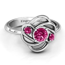 Multi Stone Love Knot Ring