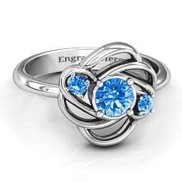 Multi Stone Love Knot Ring