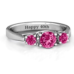 3-Stone Graduated Ring