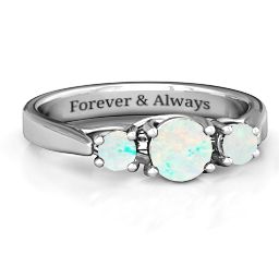 3-Stone Graduated Ring