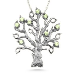 Family Tree 3-14 Stones Pendant