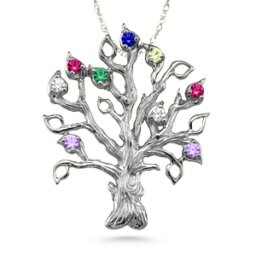 Family Tree 3-14 Stones Pendant