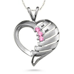 "Filas" Heart Pendant with 1-6 Stones
