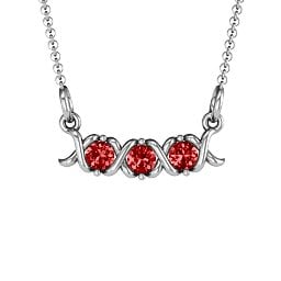 2-5 Stone Hugs and Kisses XOXO Pendant