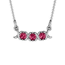 2-5 Stone Hugs and Kisses XOXO Pendant