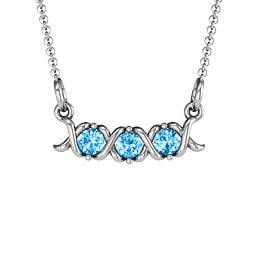 2-5 Stone Hugs and Kisses XOXO Pendant