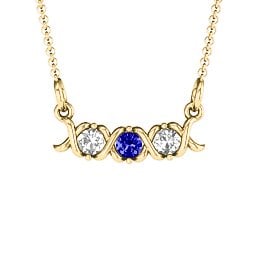 2-5 Stone Hugs and Kisses XOXO Pendant