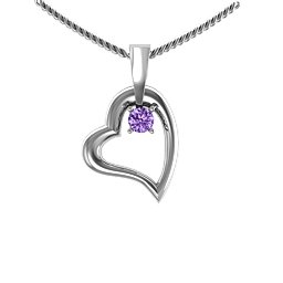 Tilted Petit Heart Pendant