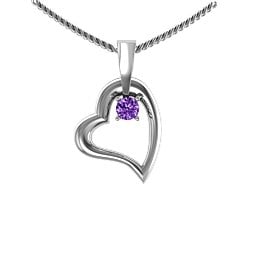 Tilted Petit Heart Pendant