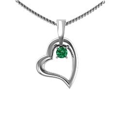 Tilted Petit Heart Pendant