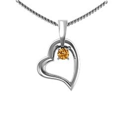 Tilted Petit Heart Pendant