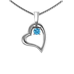 Tilted Petit Heart Pendant