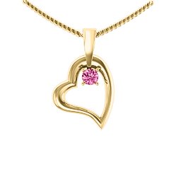 Tilted Petit Heart Pendant