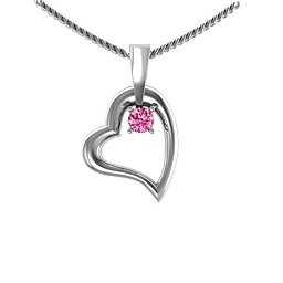 Tilted Petit Heart Pendant