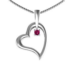 Tilted Heart Pendant