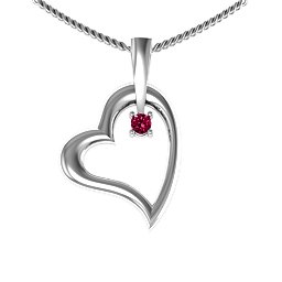 Tilted Heart Pendant