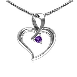 Twist Heart Pendant in 925 Sterling Silver