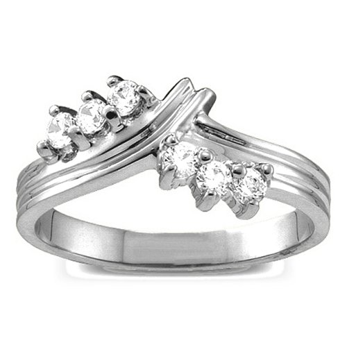 Grooved Collage 3-8 Stones Ring