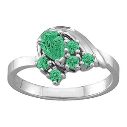 3-9 Stones Swan Ring